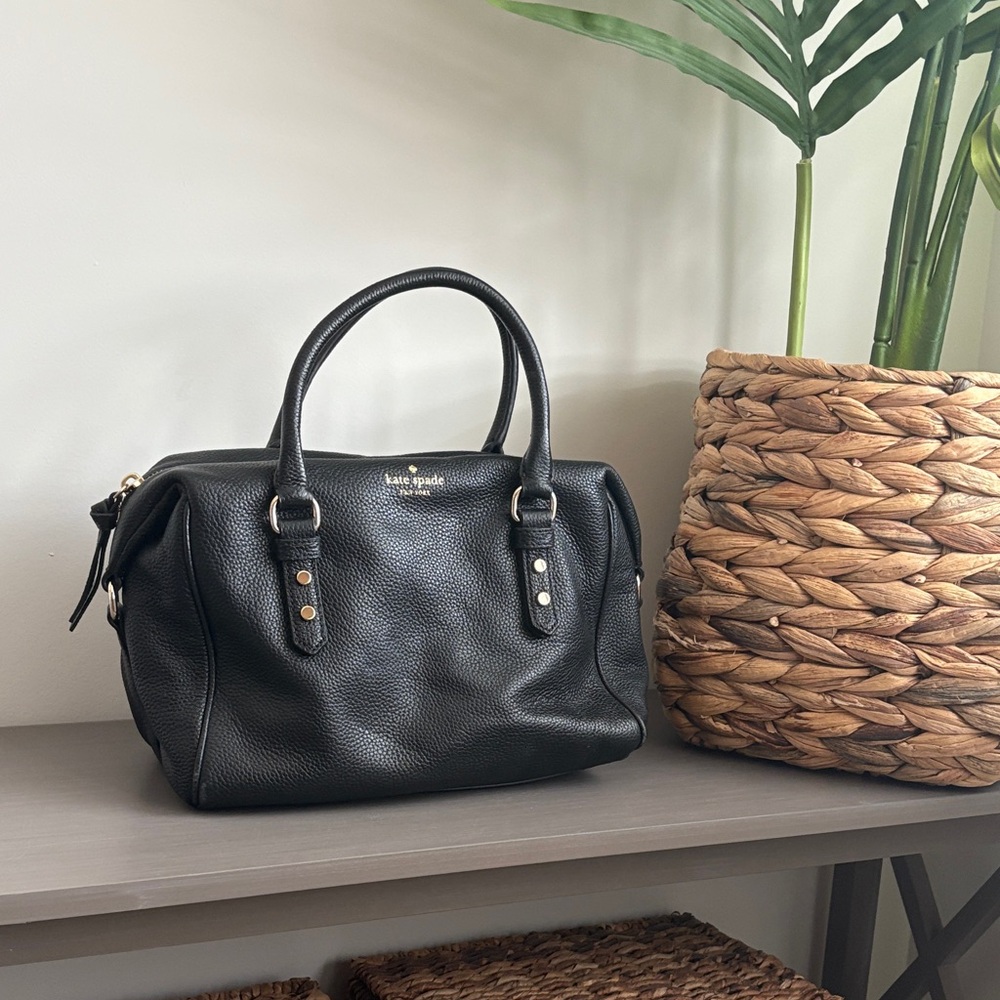Kate Spade Black Pebbled Satchel